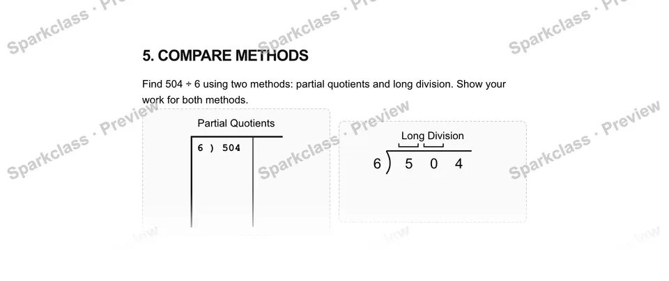 5Compare Methods — Grade 5 problem preview