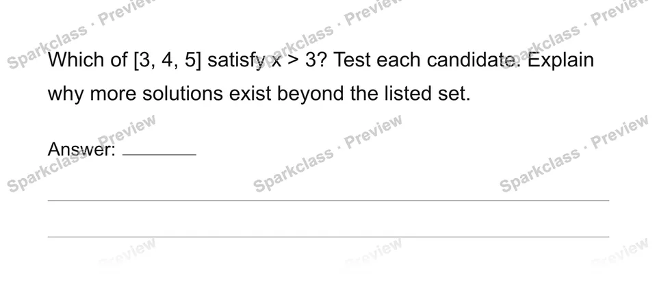 Understand and test solutions — Grade 6 problem preview