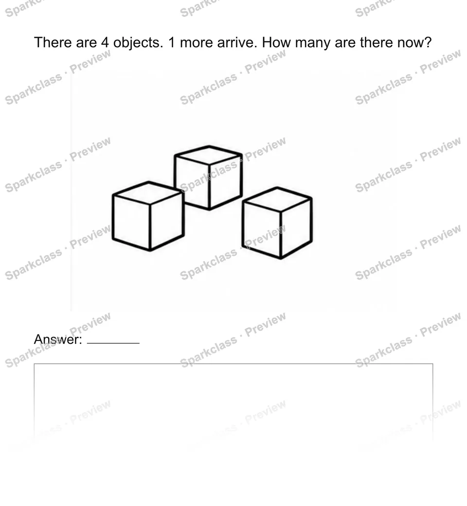 Represent joining and separating — Kindergarten problem preview