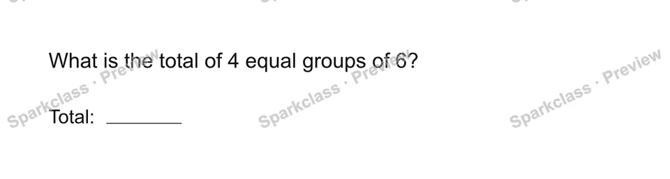 Recall equal groups — Grade 4 problem preview