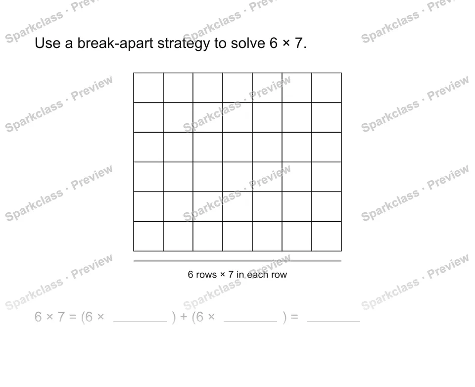 Distributive property — Grade 3 problem preview