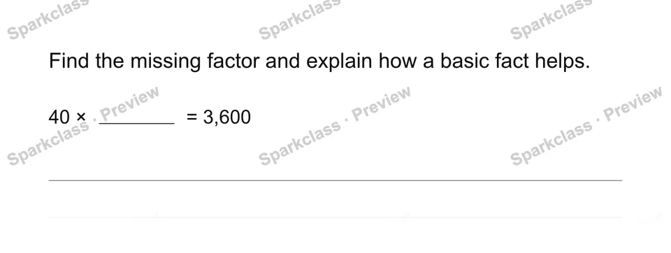 Multiply with place value — Grade 4 problem preview