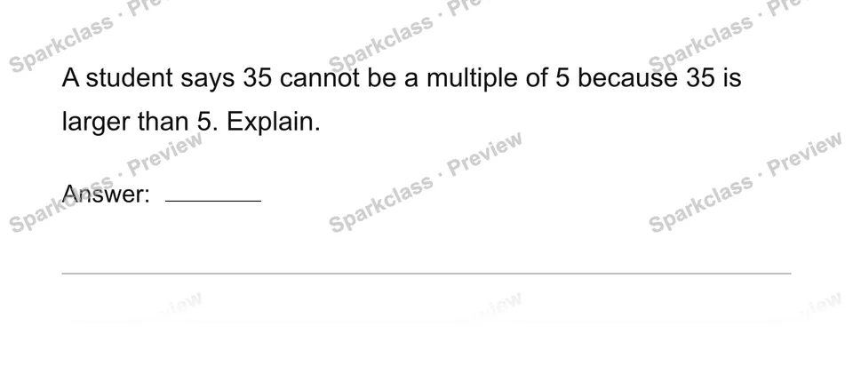 Recognize multiples — Grade 4 problem preview