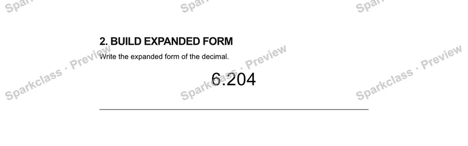 2.Build expanded form — Grade 5 problem preview
