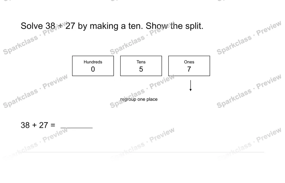 Compare two addition strategies — Grade 2 problem preview