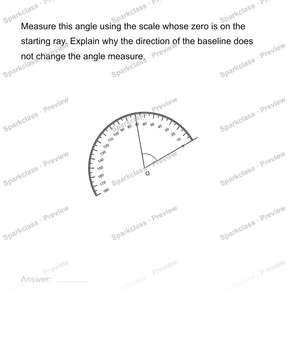 Measure from a rotated baseline — Grade 4 problem preview