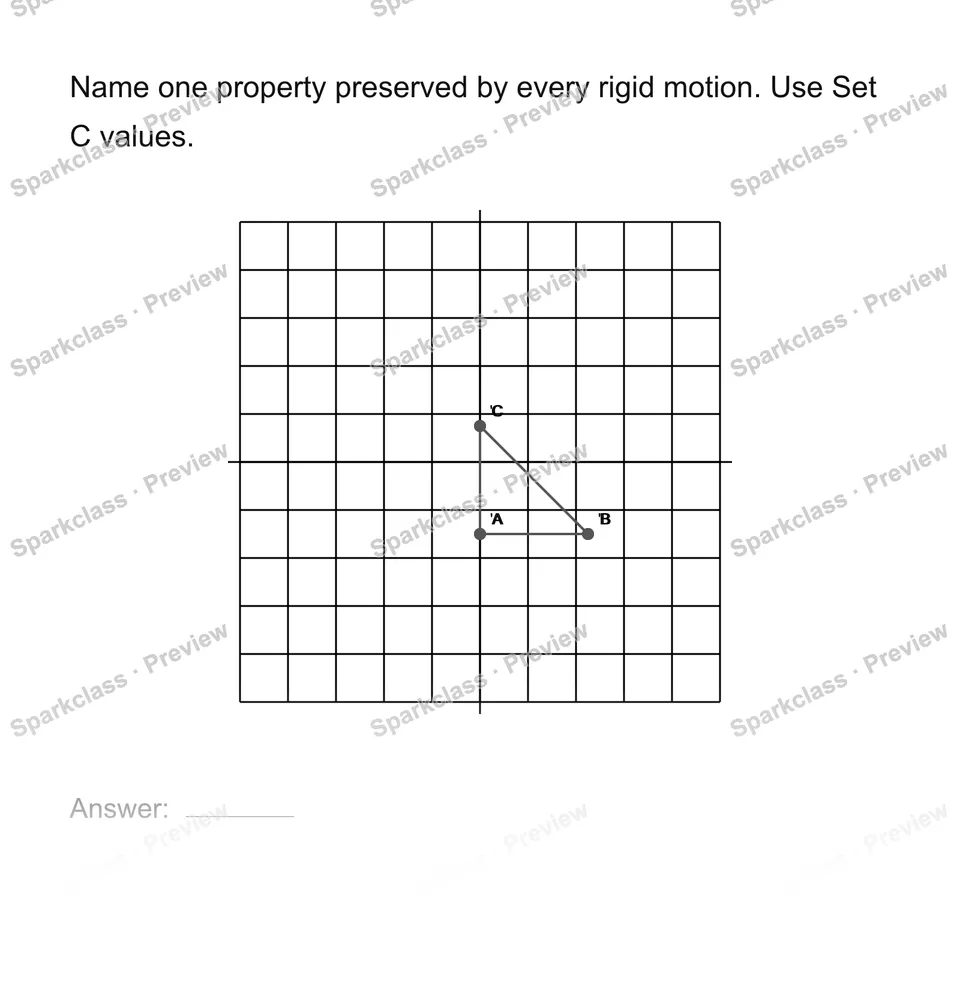 Identify invariant properties — Grade 8 problem preview
