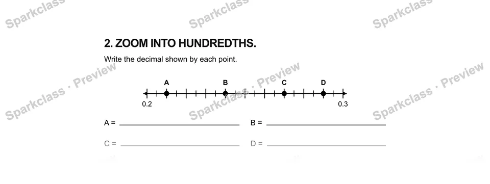 2.Zoom into hundredths. — Grade 5 problem preview
