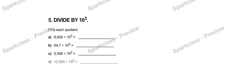 5Divide by 103. — Grade 5 problem preview