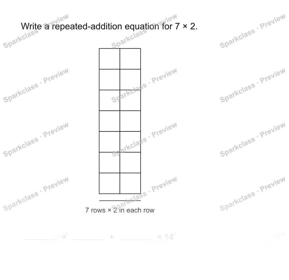 Use repeated addition — Grade 3 problem preview