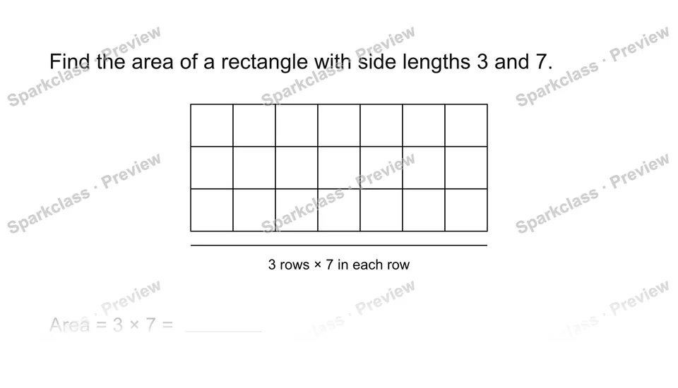 Use the area formula — Grade 3 problem preview