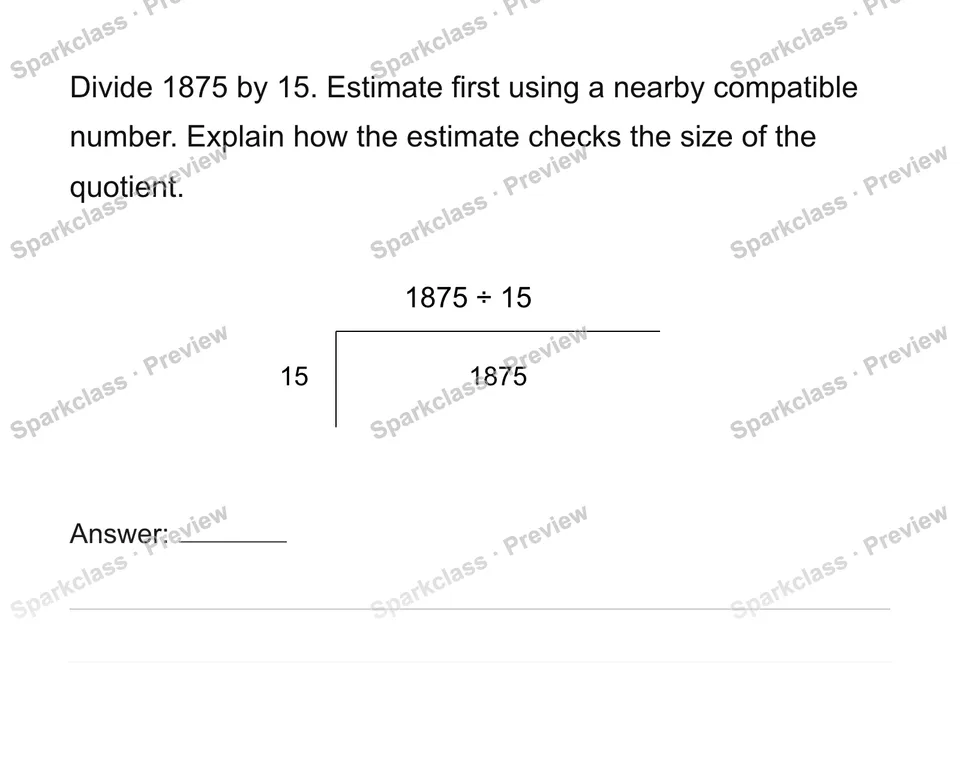Use the multi-digit division algorithm — Grade 6 problem preview