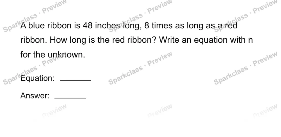 Solve a comparison — Grade 4 problem preview