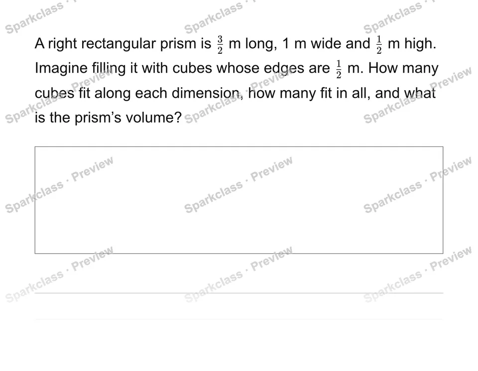 Use fractional edge lengths — Grade 6 problem preview