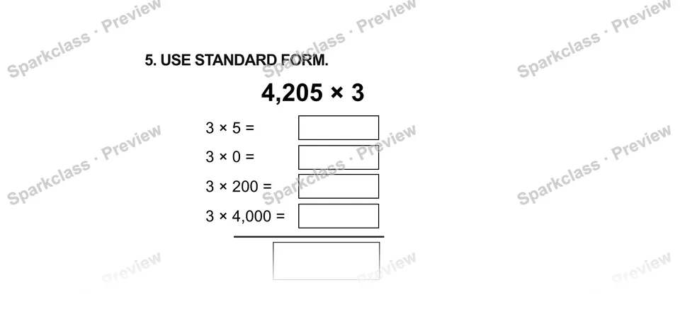 5.Use standard form. — Grade 5 problem preview