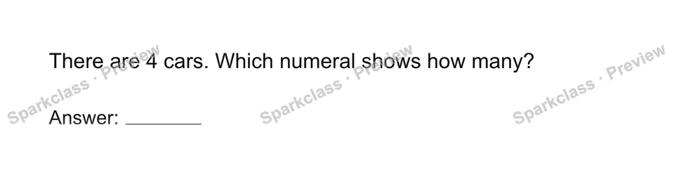 Write and represent numerals 0-20 — Kindergarten problem preview