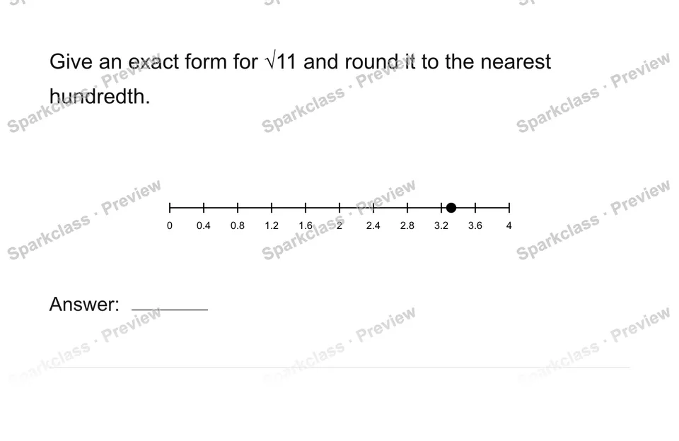Distinguish exact and approximate values — Grade 8 problem preview