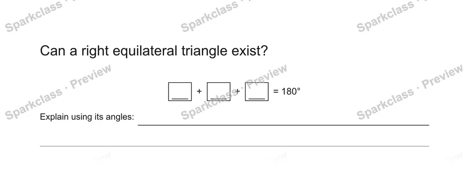 Can a right equilateral triangle exist? — Grade 5 problem preview
