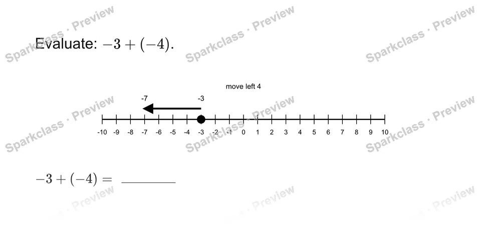 Add rational numbers — Grade 7 problem preview