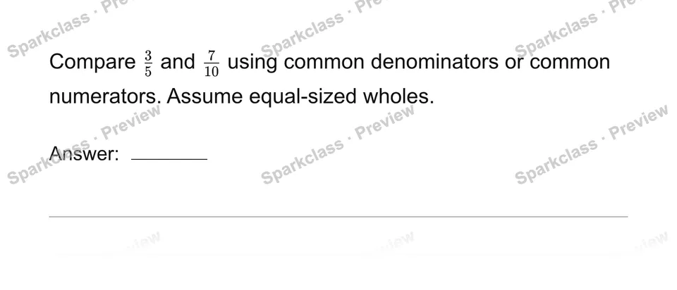 Compare with equivalent forms — Grade 4 problem preview