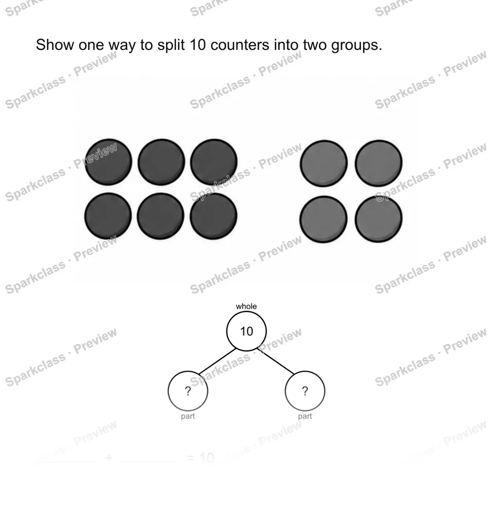Split ten — Grade 2 problem preview
