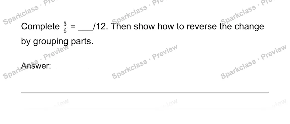 Generate equivalent fractions — Grade 4 problem preview