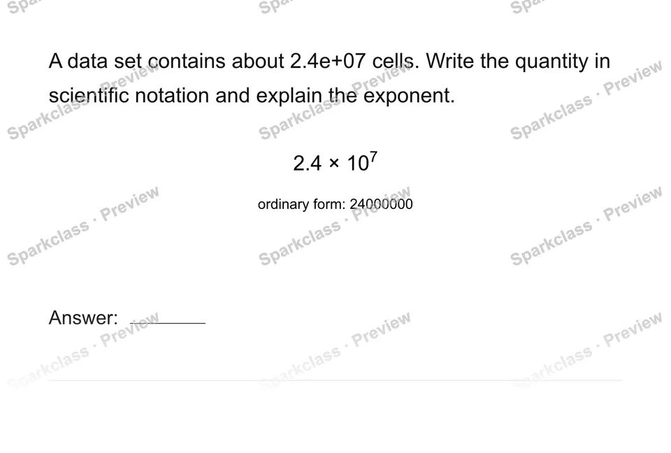 Model very large and small quantities — Grade 8 problem preview