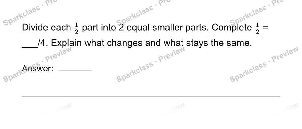 Explain equivalent fractions with models — Grade 4 problem preview