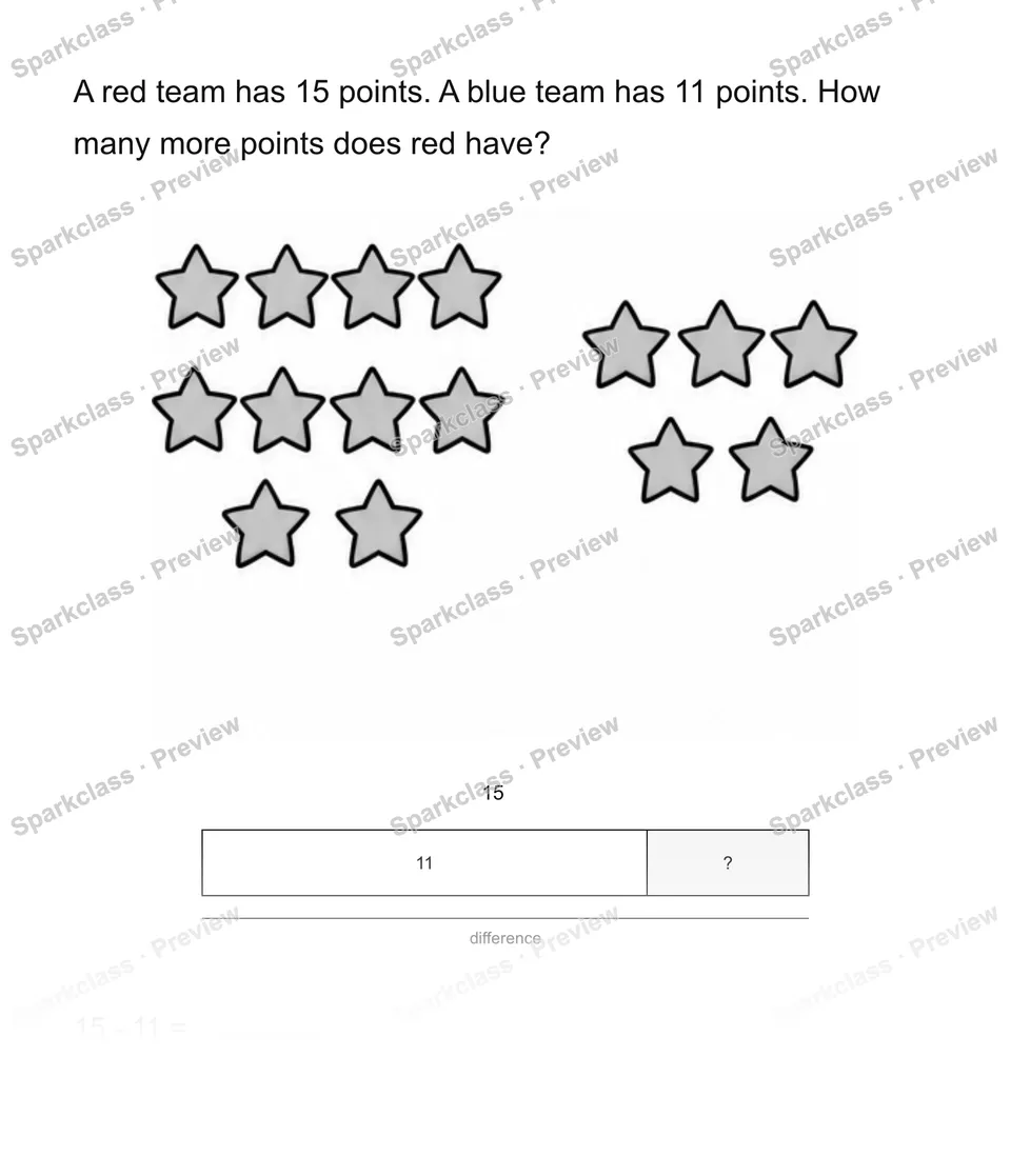 Explain a comparison — Grade 2 problem preview