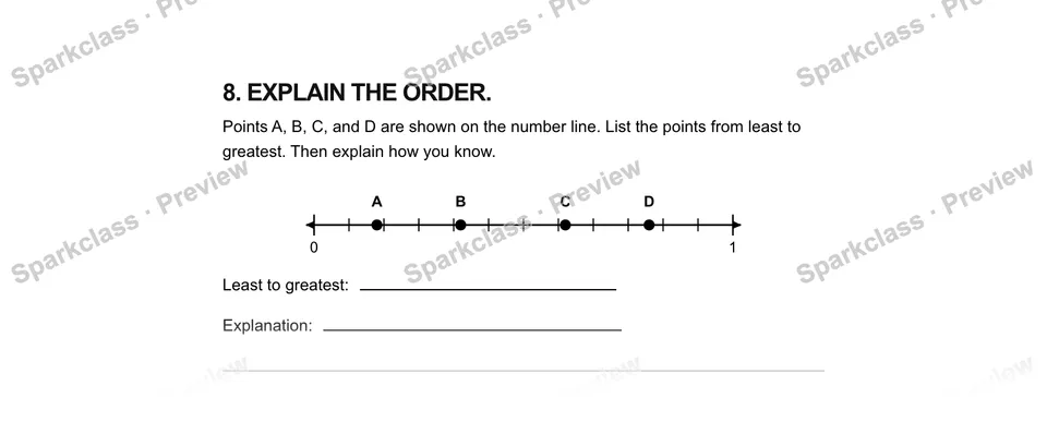 8.Explain the order. — Grade 5 problem preview