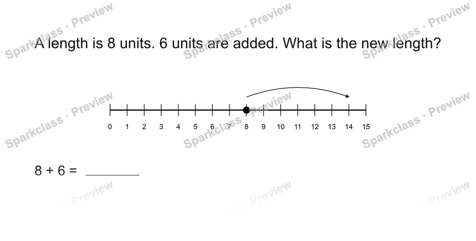 Use a length number line — Grade 2 problem preview
