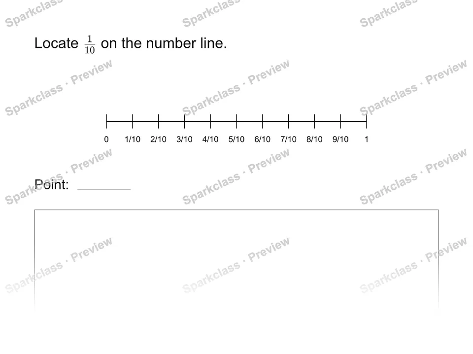 Locate a fraction — Grade 3 problem preview