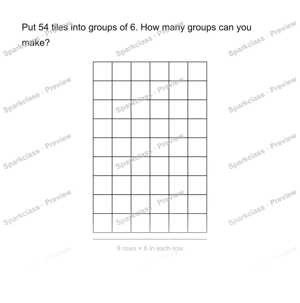 Find the number of groups — Grade 3 problem preview