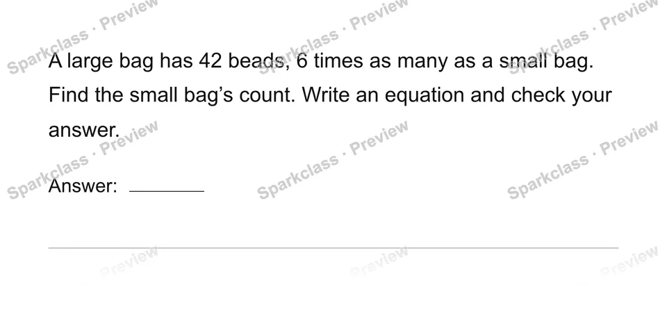 Solve and check — Grade 4 problem preview