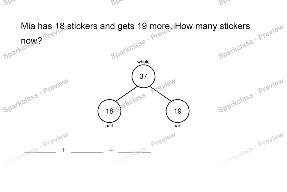 Find the total — Grade 2 problem preview