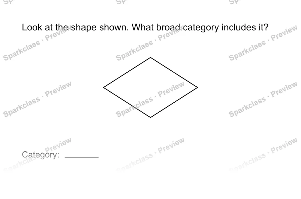 Classify a shape — Grade 3 problem preview