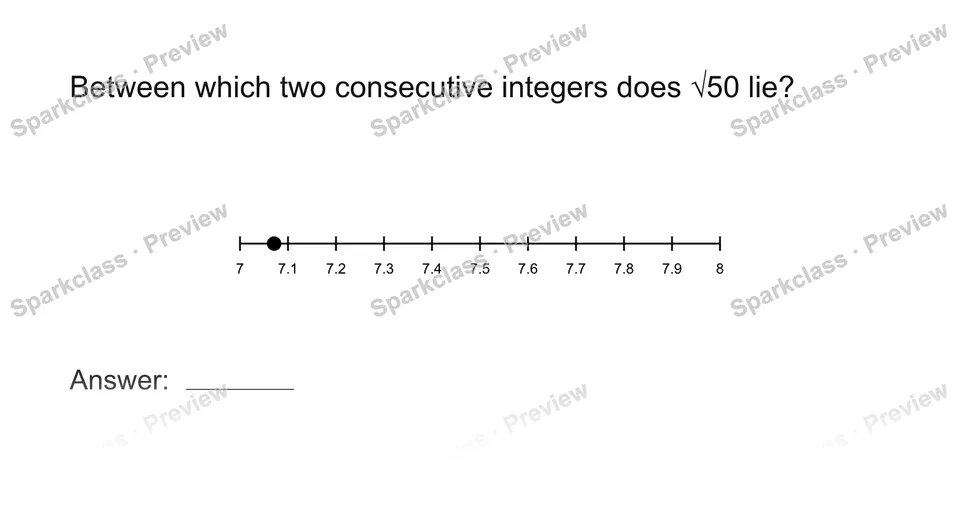 Bound an irrational square root — Grade 8 problem preview