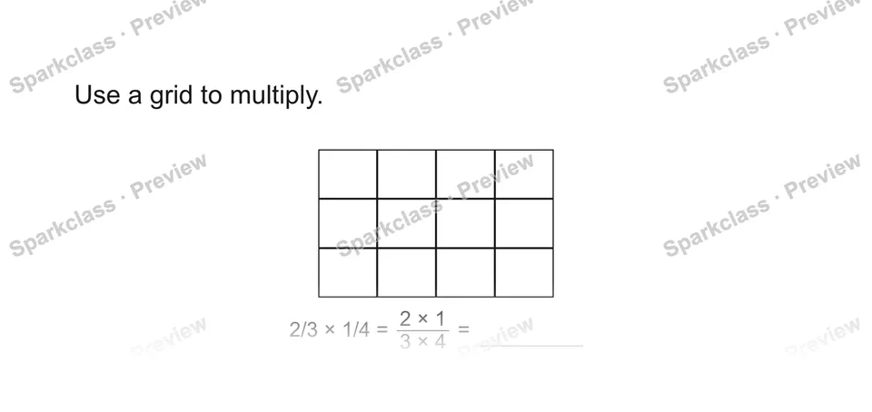 Use a grid to multiply. — Grade 5 problem preview