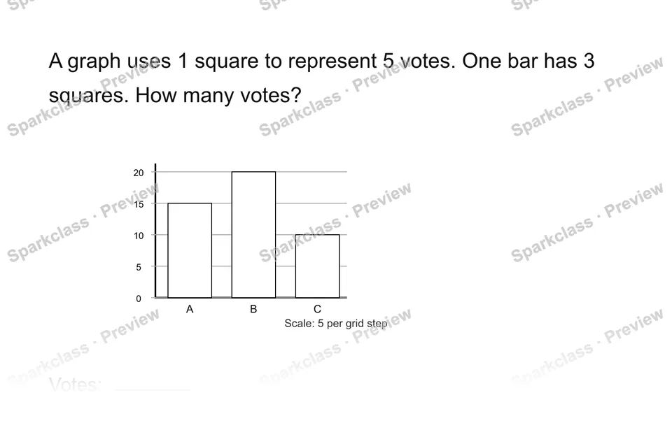 Read a scaled graph — Grade 3 problem preview