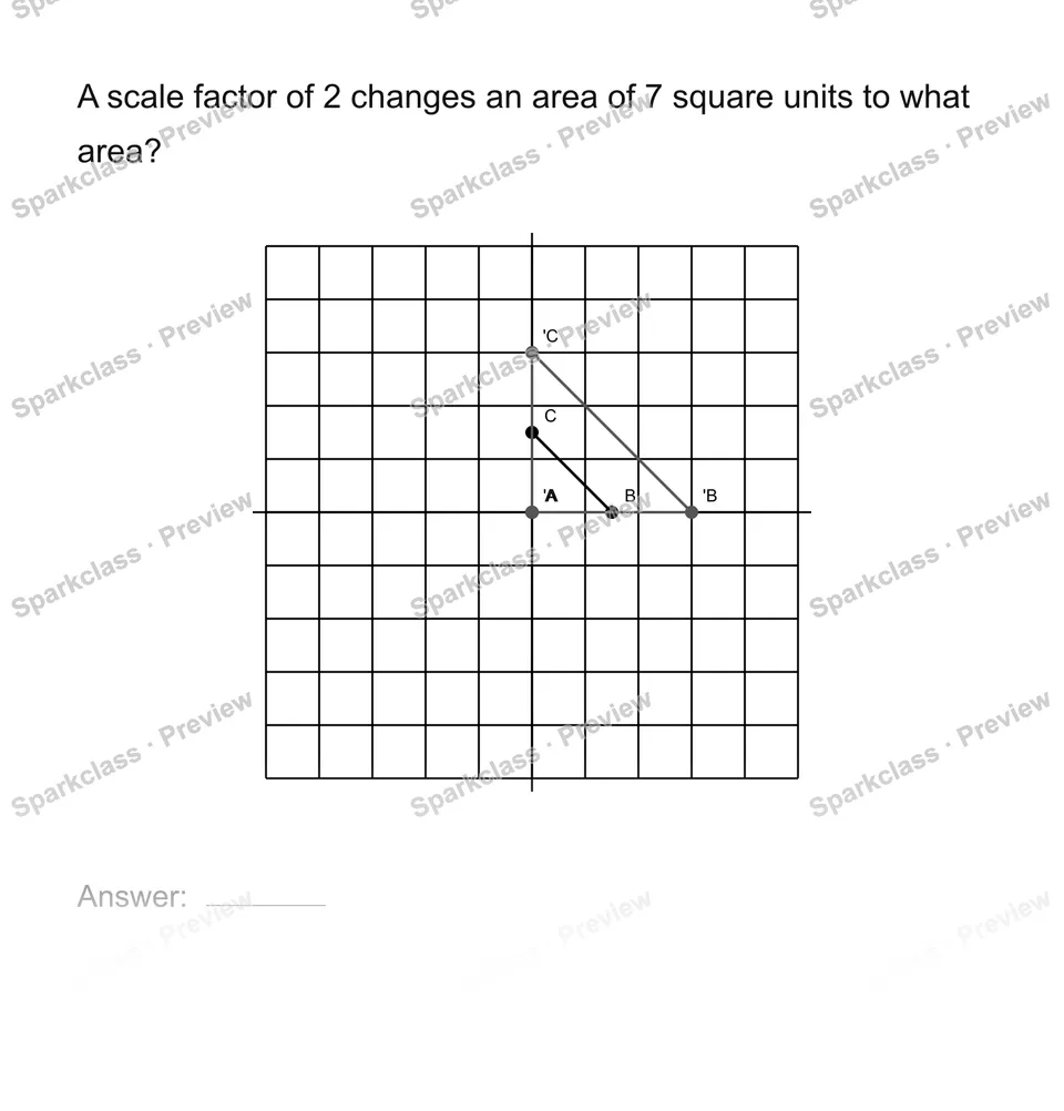 Relate similarity to area — Grade 8 problem preview