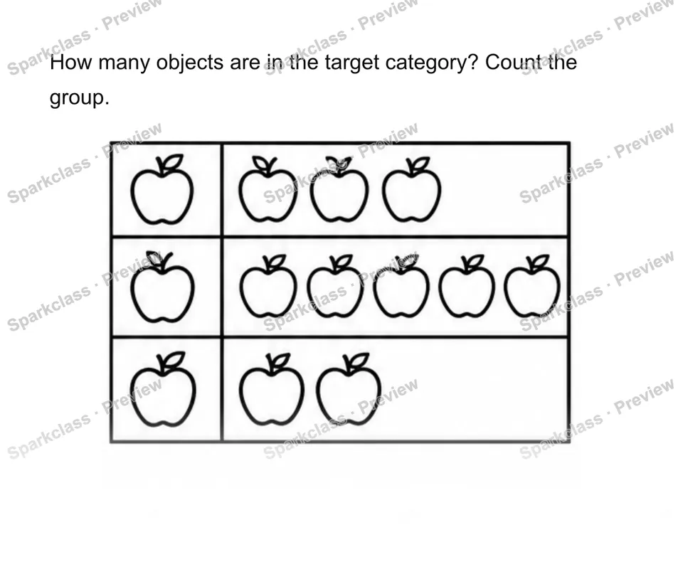 Count objects in categories — Kindergarten problem preview