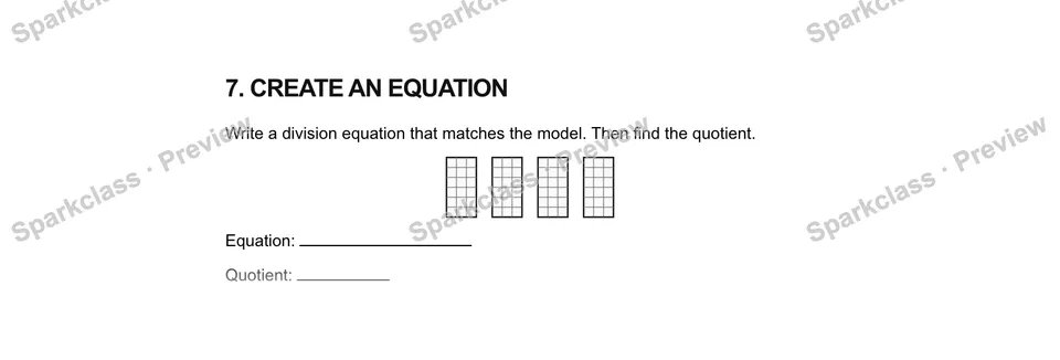 7Create an Equation — Grade 5 problem preview