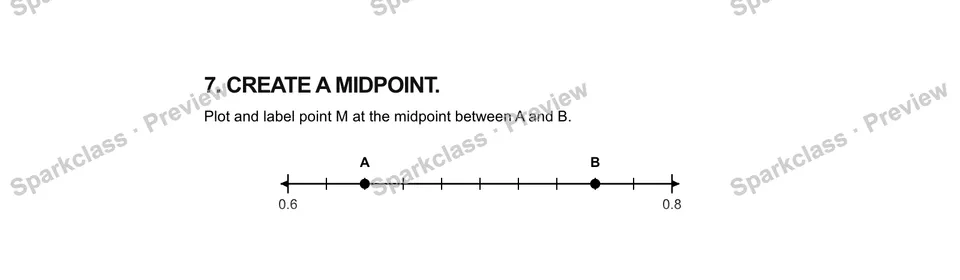 7.Create a midpoint. — Grade 5 problem preview