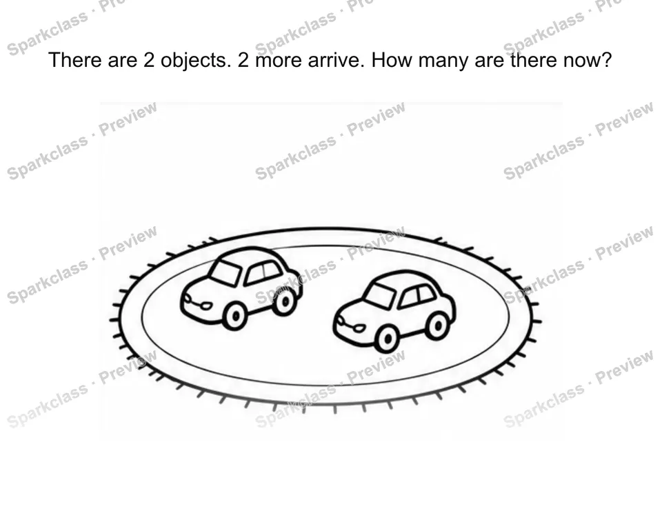Solve join result-unknown stories — Kindergarten problem preview