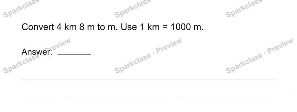 Convert measurement units — Grade 4 problem preview