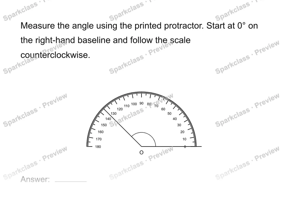 Measure and draw angles — Grade 4 problem preview