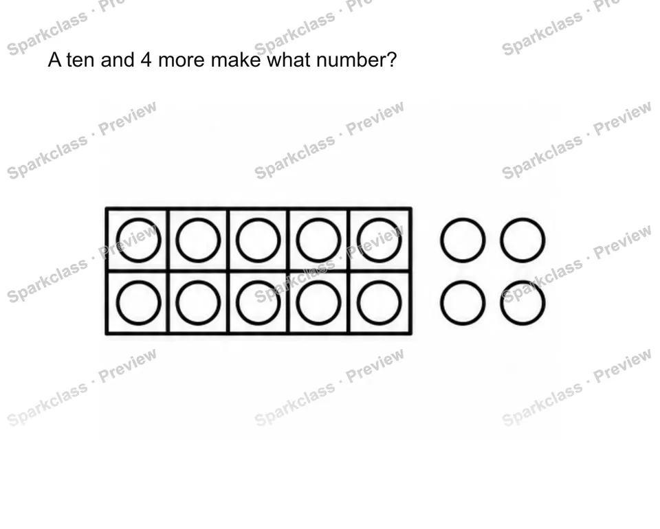 Compose 11-19 as ten and some ones — Kindergarten problem preview