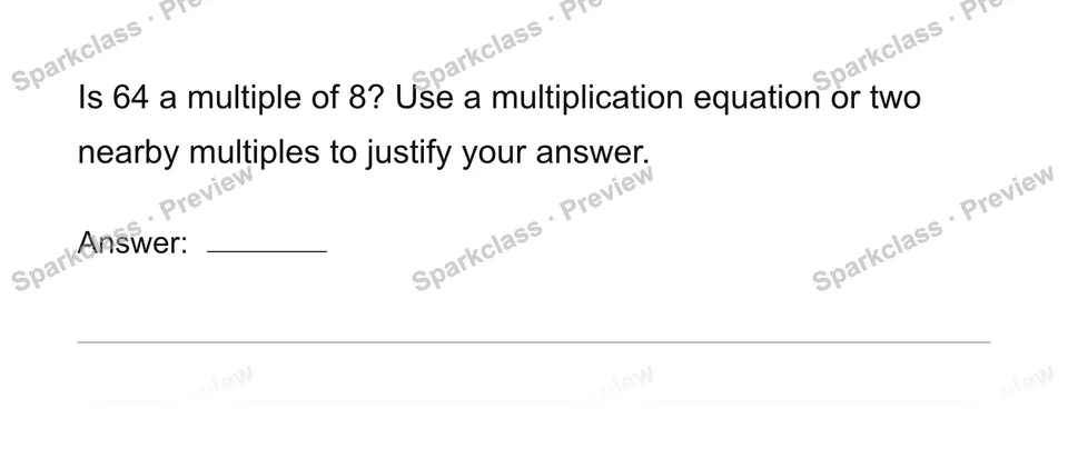Recognize multiples — Grade 4 problem preview