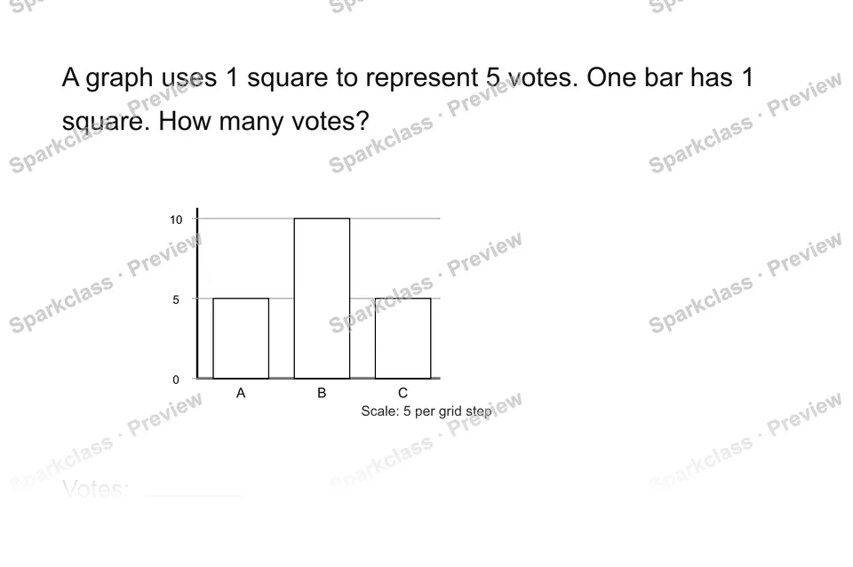 Read a scaled graph — Grade 3 problem preview