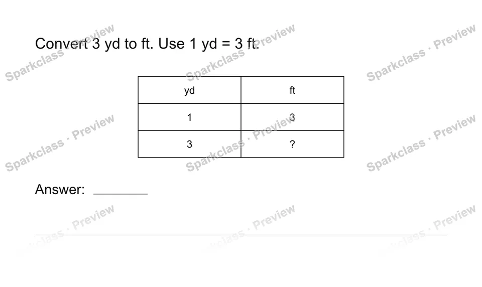 Convert measurement units — Grade 4 problem preview